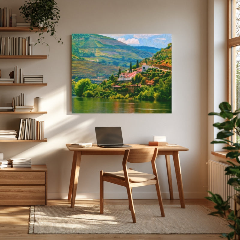Terraced Vineyard River Valley — Douro Valley, Portugal, view 4