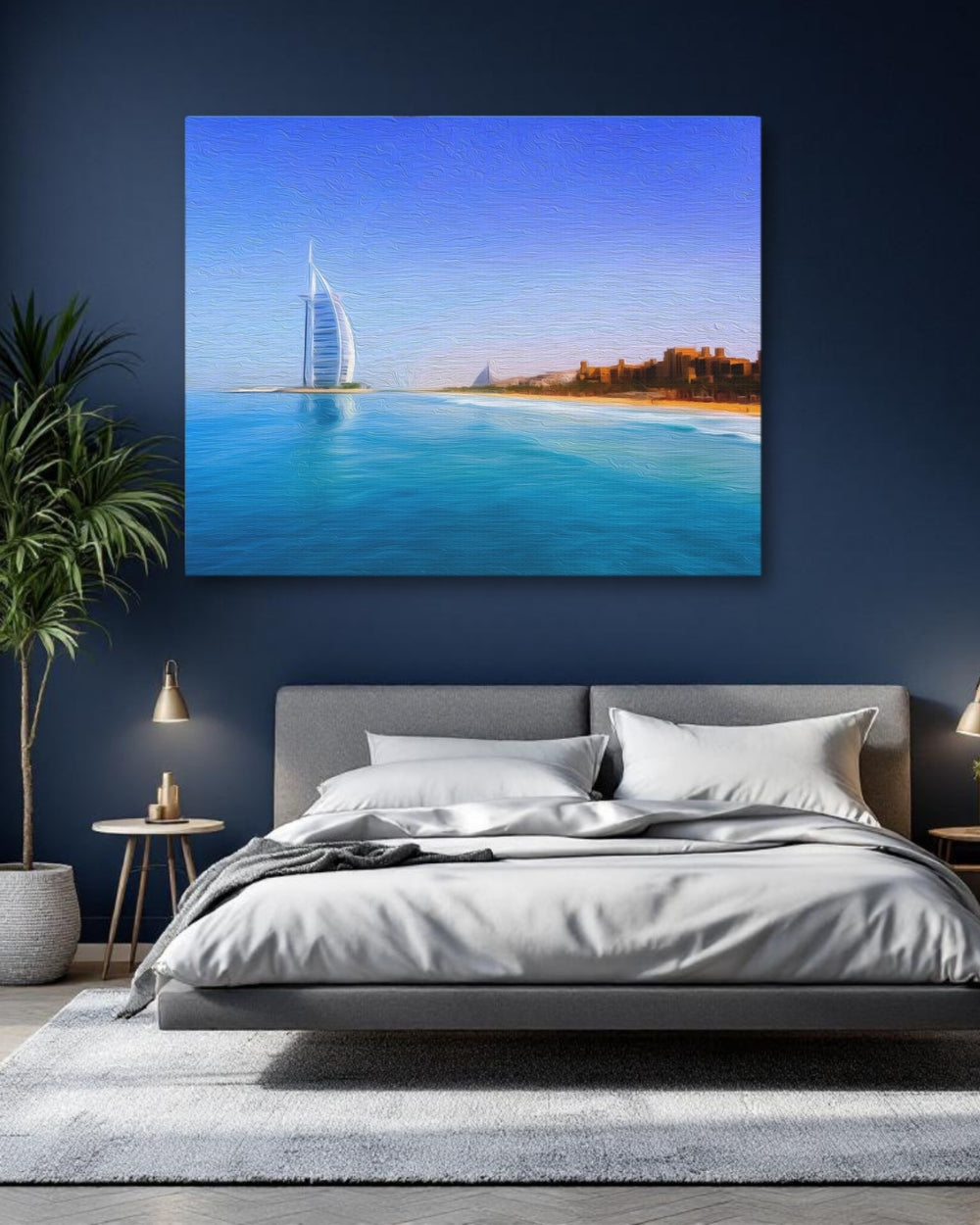 Dubai, United Arab Emirates | Burj Al Arab Coastline | Original Series Gallery Canvas detail