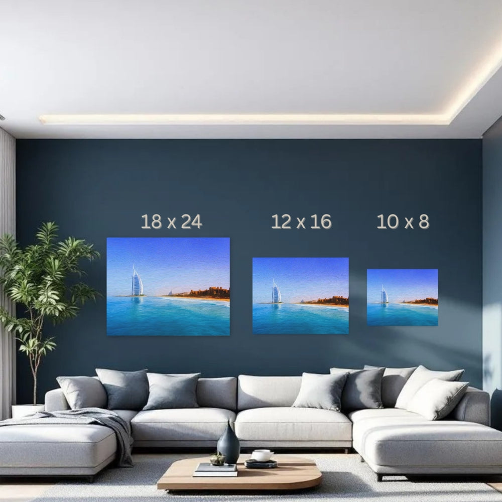 Dubai, United Arab Emirates | Burj Al Arab Coastline | Original Series Gallery Canvas detail