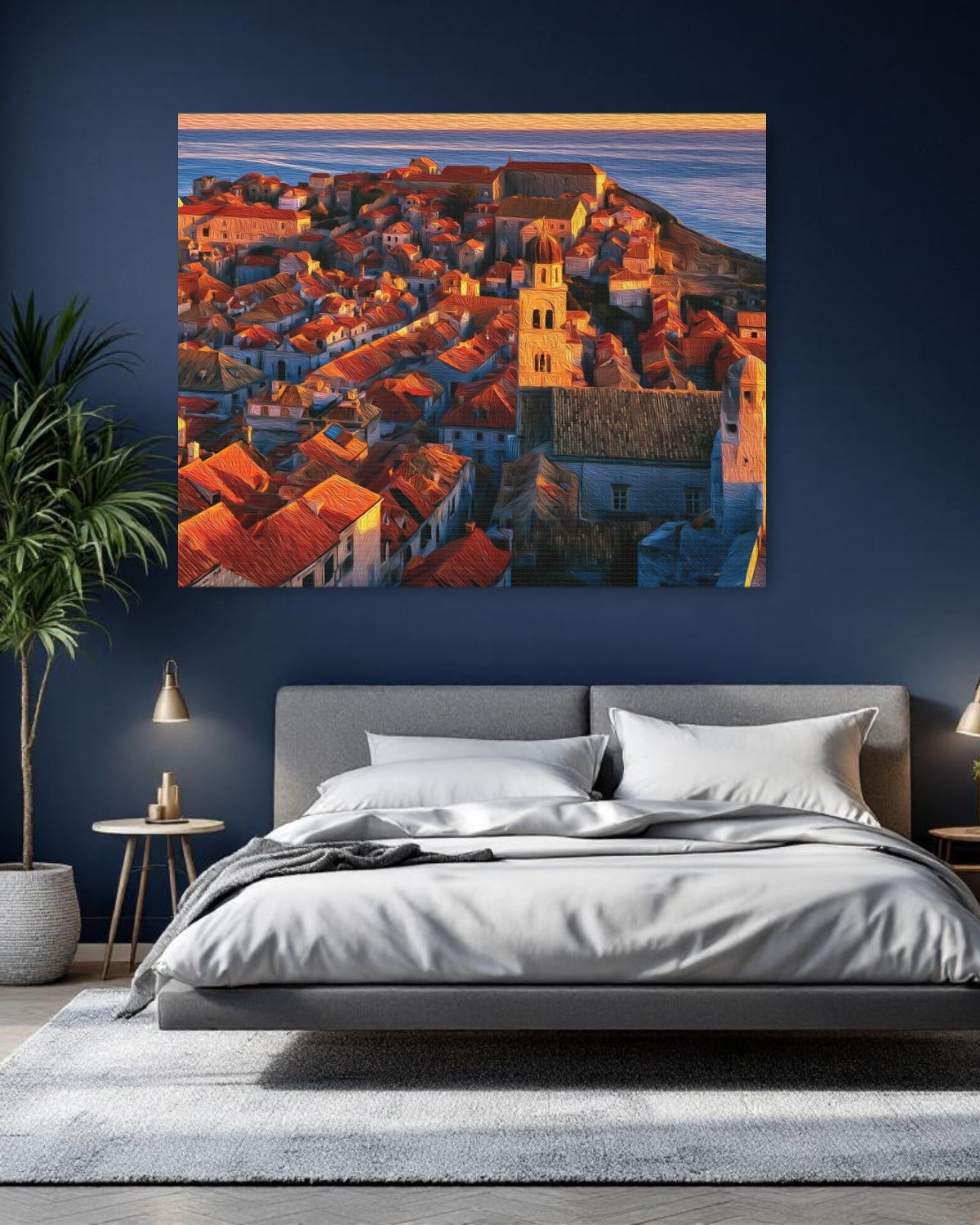 Dubrovnik Old Town Rooftops Sunset — Dubrovnik City Walls, Croatia Study No. 1