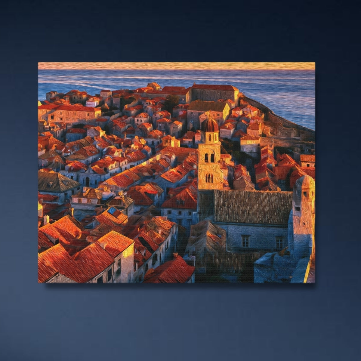 Dubrovnik Old Town Rooftops Sunset — Dubrovnik City Walls, Croatia Study No. 4