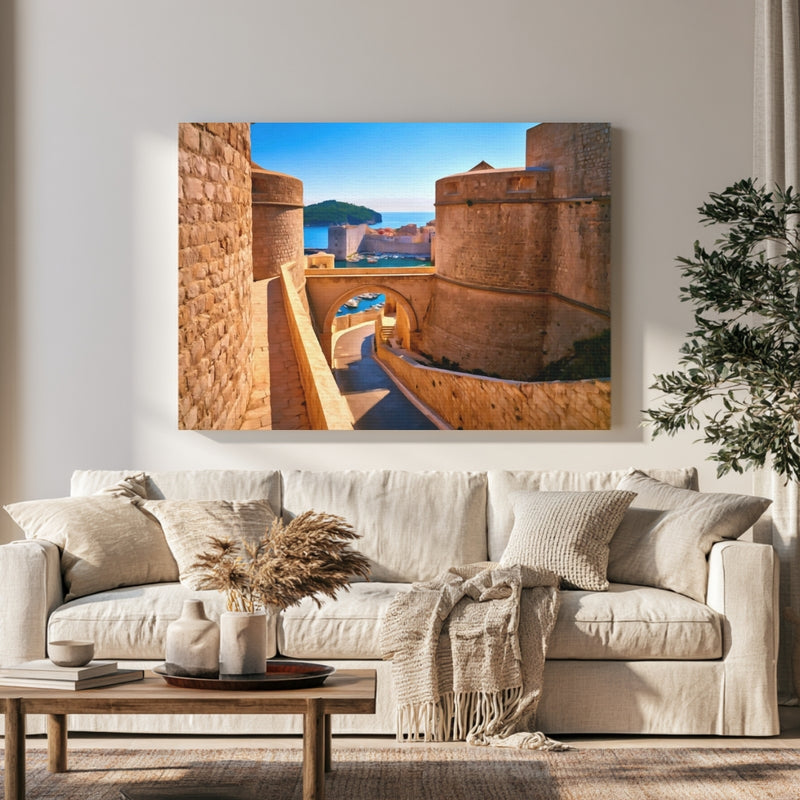 Dubrovnik City Walls Harbor Gate in a room — Dubrovnik City Walls, Croatia