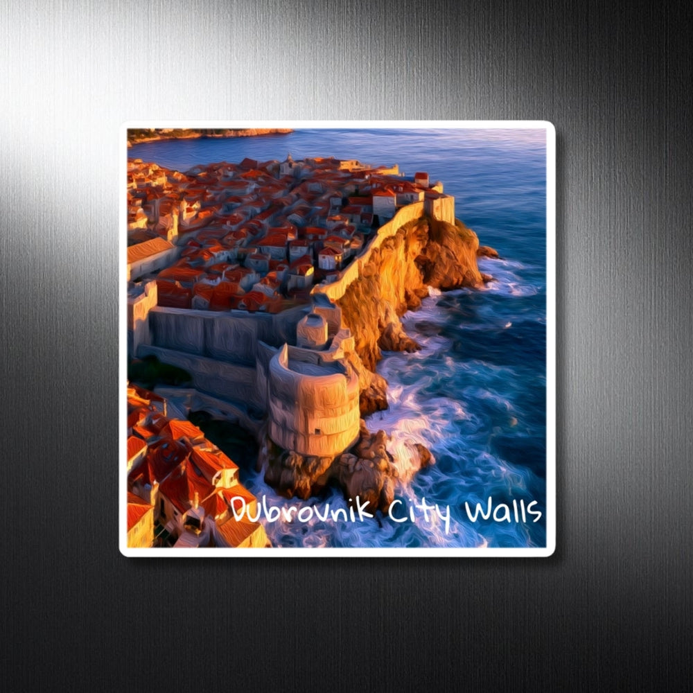 Dubrovnik City Walls, Croatia | Ancient Walls Meet Adriatic | Original Series Decorative Magnet