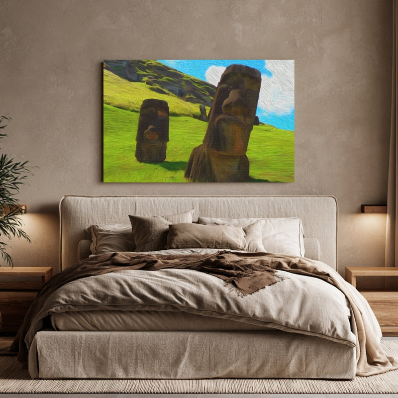Moai Statues Rano Raraku — Easter Island, Chile, view 6