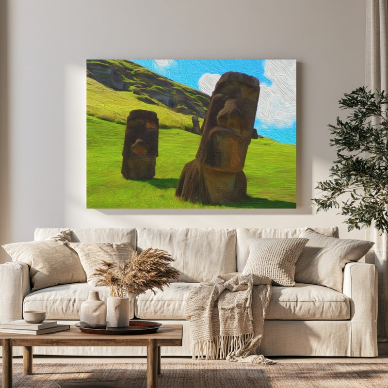 Moai Statues Rano Raraku — Easter Island, Chile, view 1