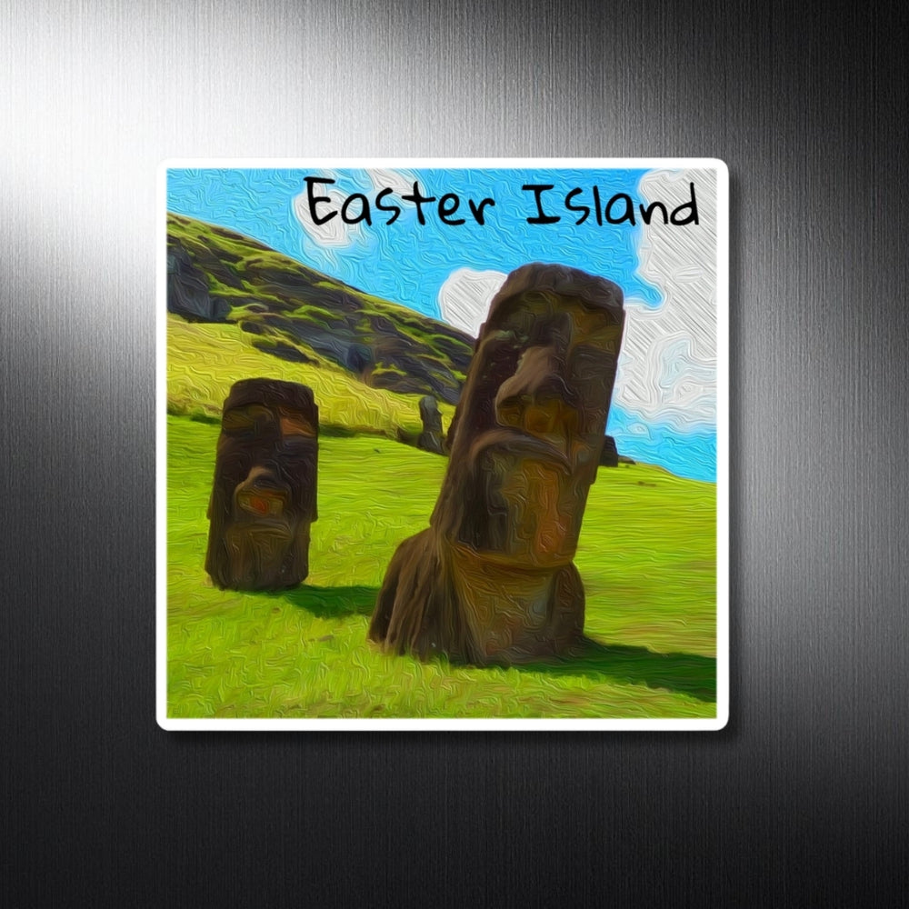 Easter Island, Chile | Moai Statues Rano Raraku | Original Series Decorative Magnet