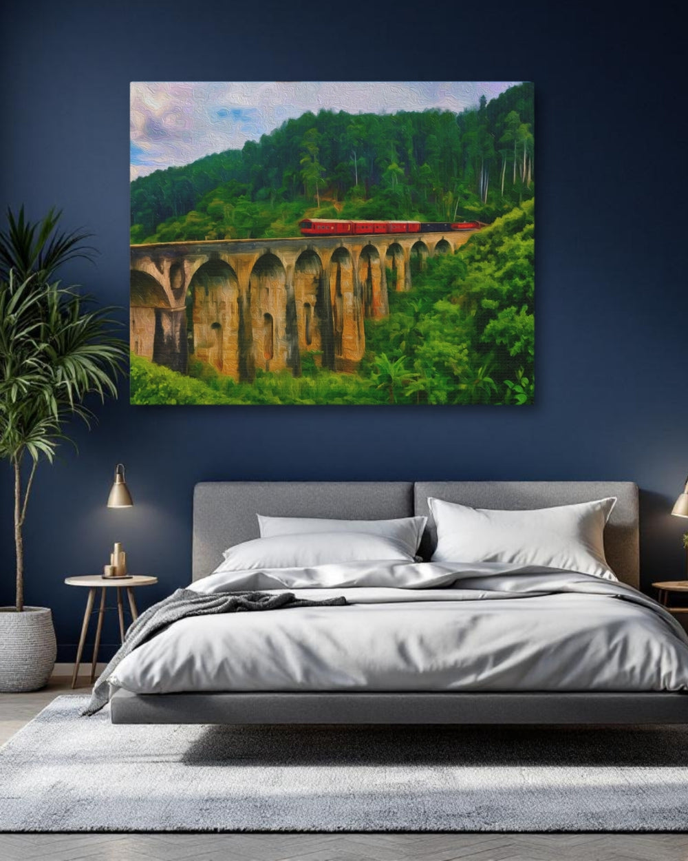 Ella, Sri Lanka | Nine Arch Bridge Train | Original Series Gallery Canvas detail