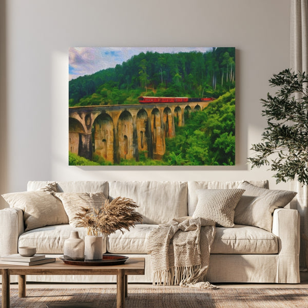 Ella, Sri Lanka | Nine Arch Bridge Train | Original Series Gallery Canvas