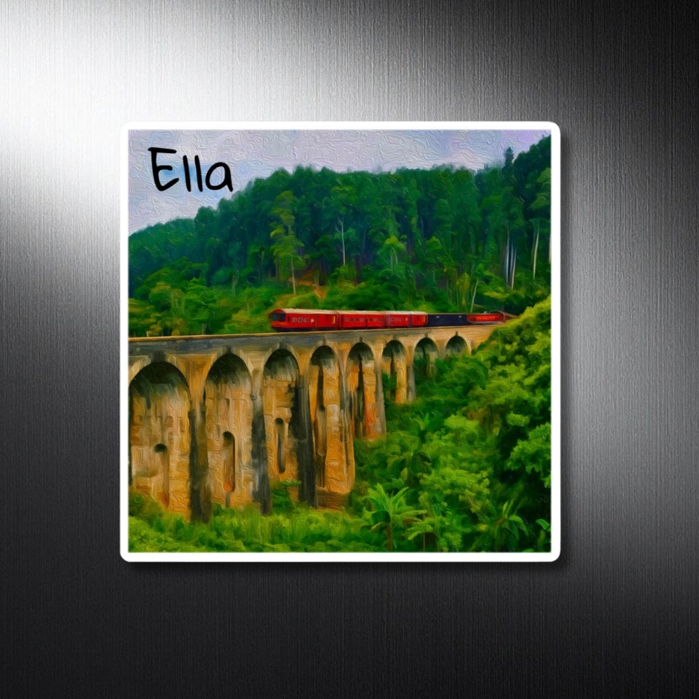 Ella, Sri Lanka | Nine Arch Bridge Train | Original Series Decorative Magnet