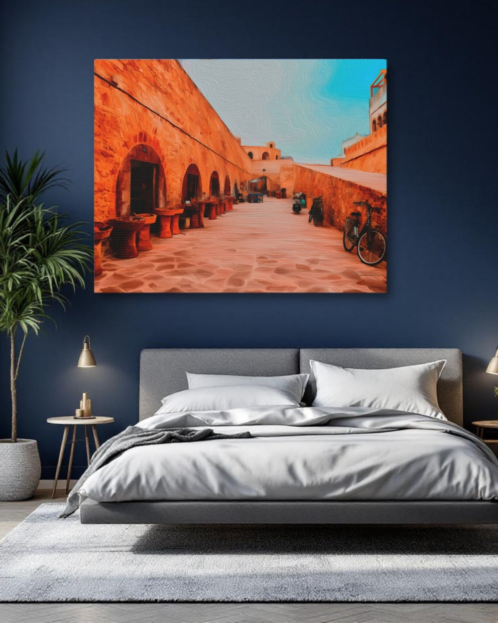 Essaouira, Morocco | Ancient Medina Rampart Walkway | Original Series Gallery Canvas detail