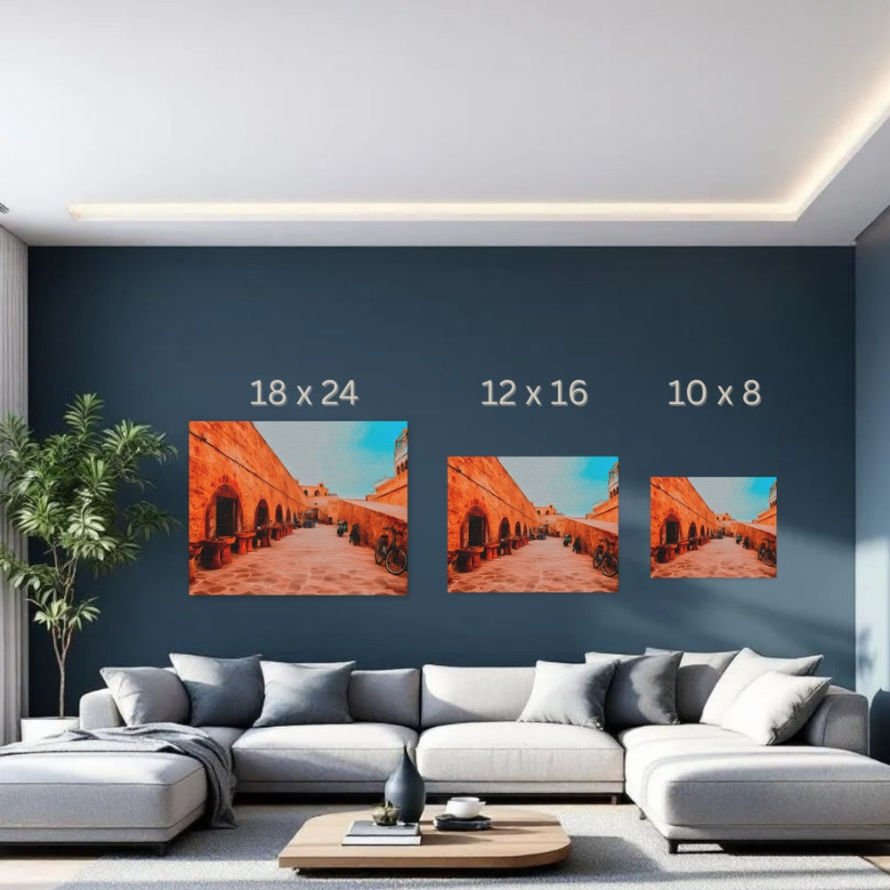 Essaouira, Morocco | Ancient Medina Rampart Walkway | Original Series Gallery Canvas detail