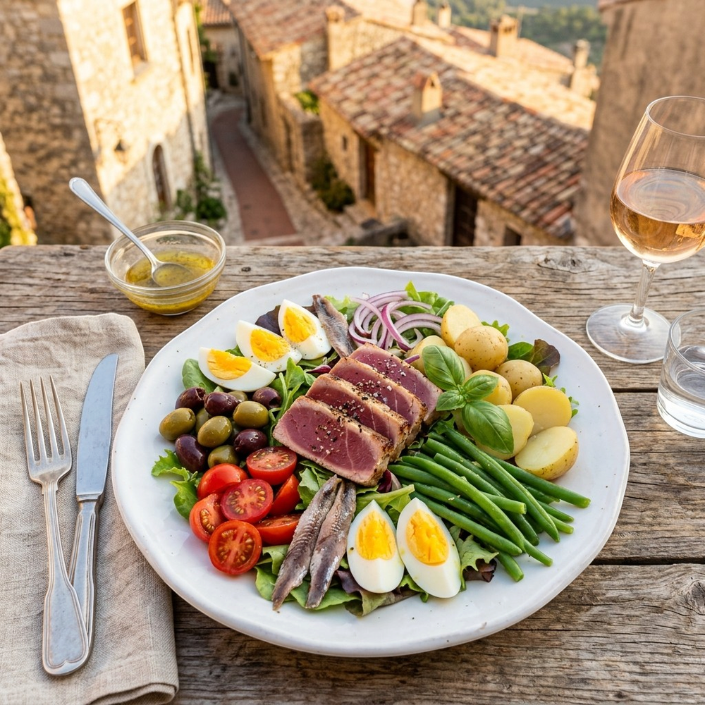 Local cuisine study in Eze, France