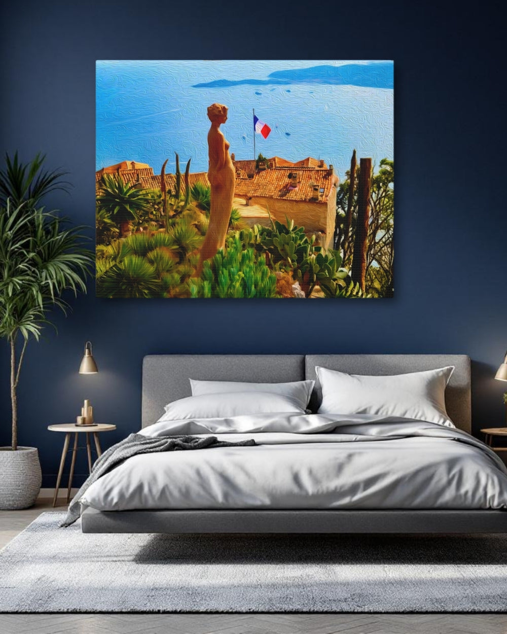 Eze, France | Hilltop Village Mediterranean View | Original Series Gallery Canvas detail