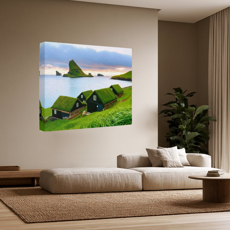 Bøur Village Seastacks View — Faroe Islands, Denmark, view 3