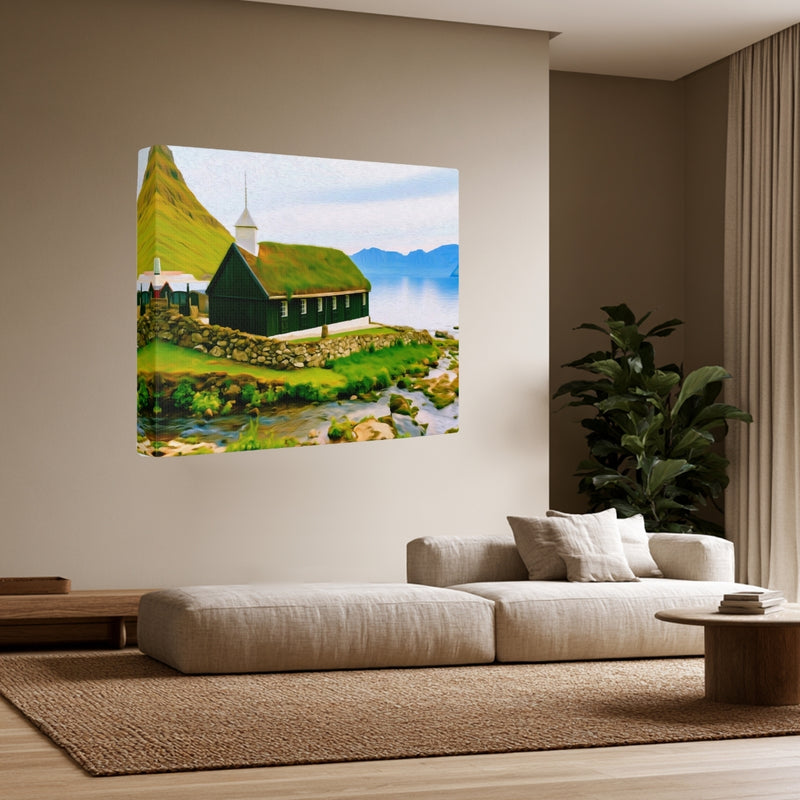 Bour Village Turf Church — Faroe Islands, Denmark, view 3
