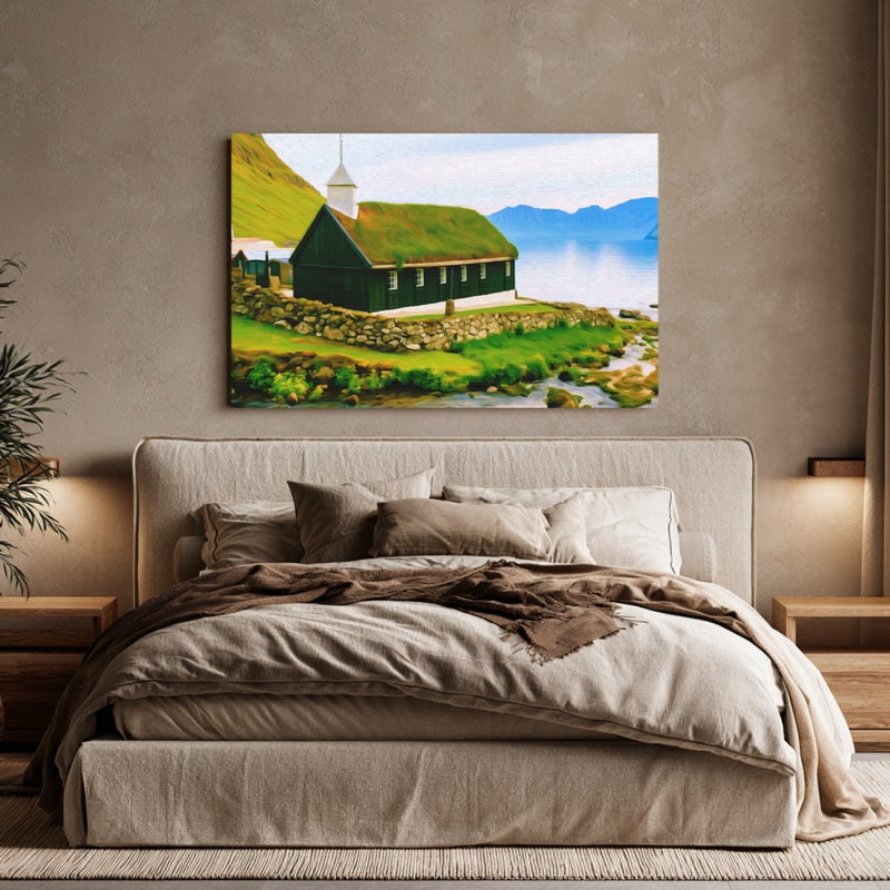Bour Village Turf Church — Faroe Islands, Denmark, view 6