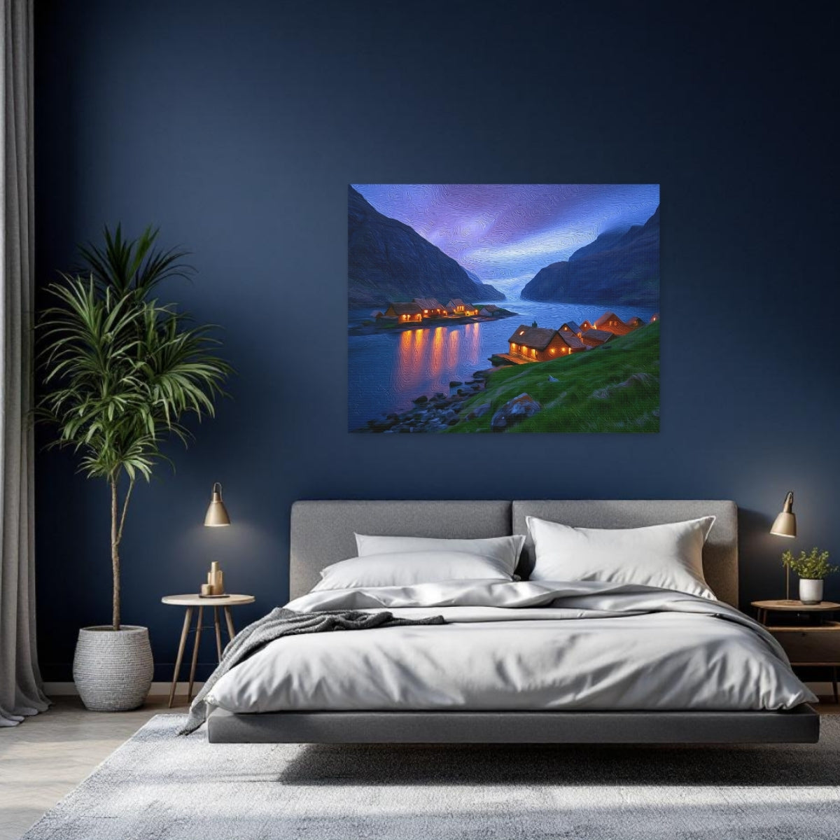 Saksun Village Fjord Night — Faroe Islands, Denmark Study No. 2