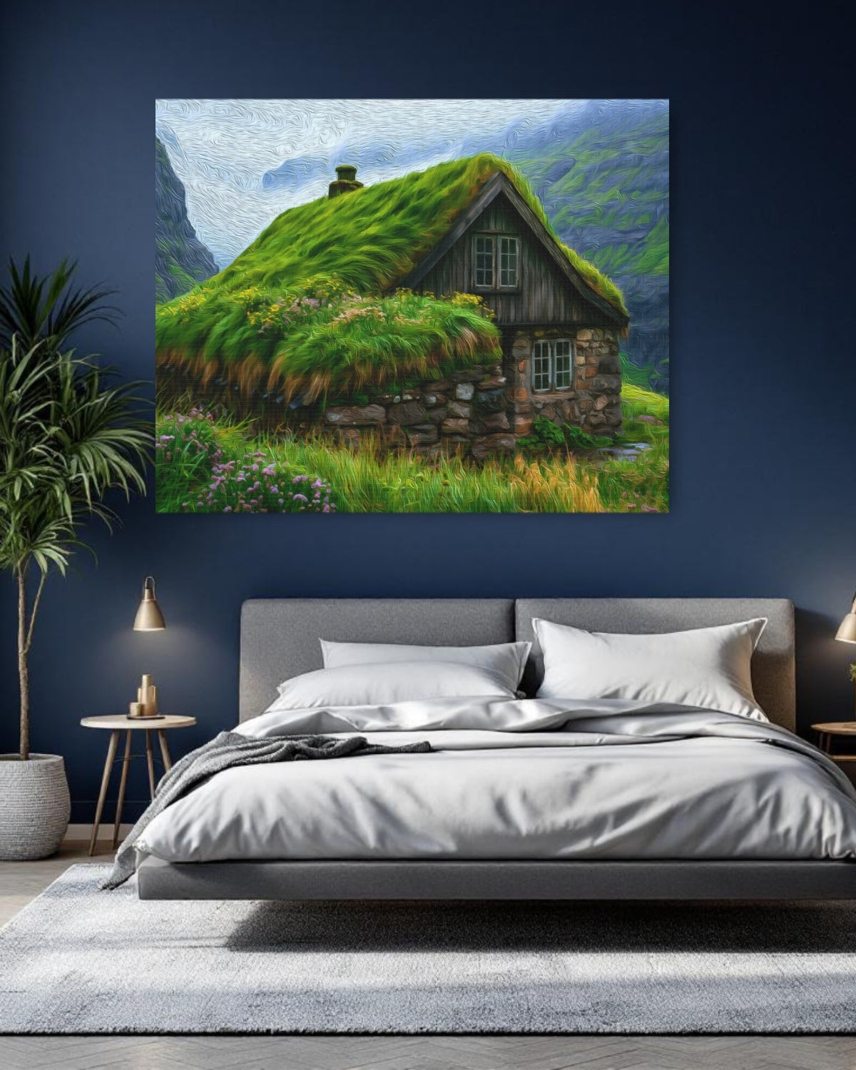 Faroese Turf Roof Cottage — Faroe Islands, Denmark Study No. 1