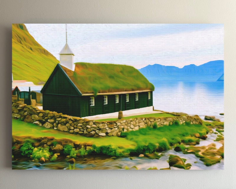 Bour Village Turf Church — Faroe Islands, Denmark