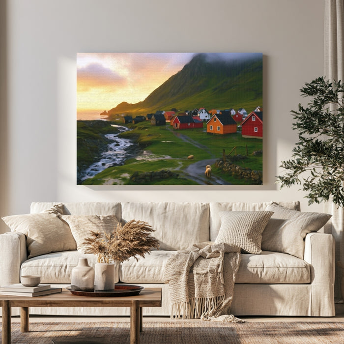 Faroe Islands Coastal Village
