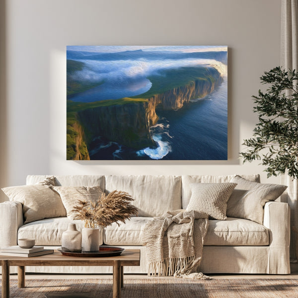Faroe Islands, Denmark | Enniberg Cliffs Coastal Vista | Original Series Gallery Canvas
