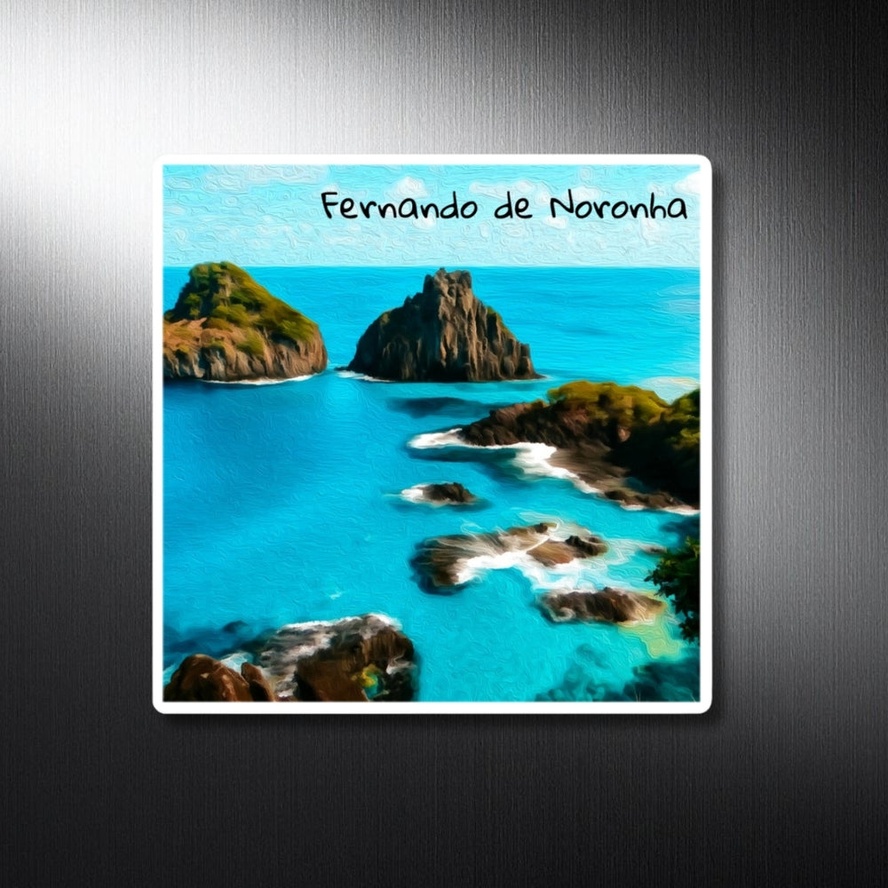 Fernando de Noronha, Brazil | Twin Rocks Turquoise Bay | Original Series Decorative Magnet