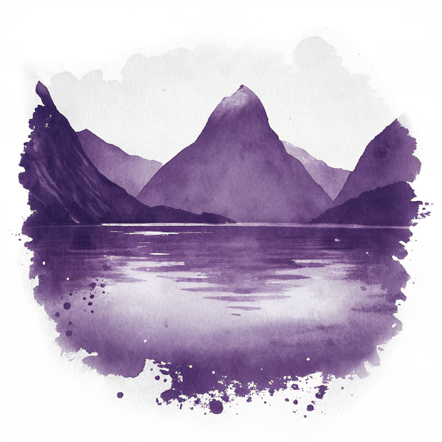 Fiordland National Park watercolor