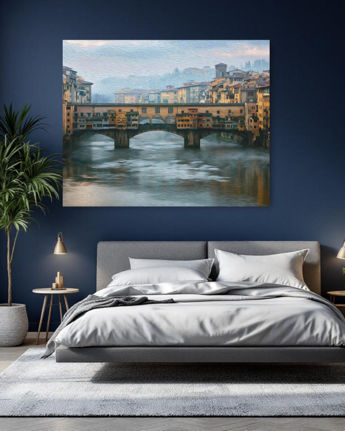 Florence, Italy | Ponte Vecchio Arno River | Original Series Gallery Canvas detail