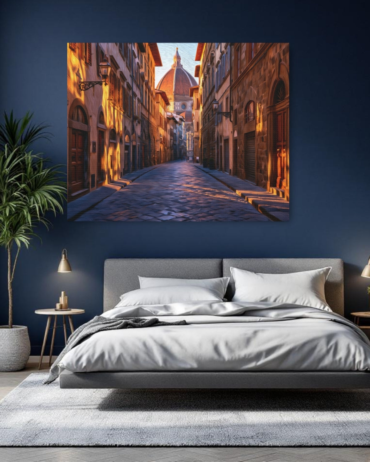 Florence, Italy | Florence Duomo Narrow Street | Original Series Gallery Canvas detail