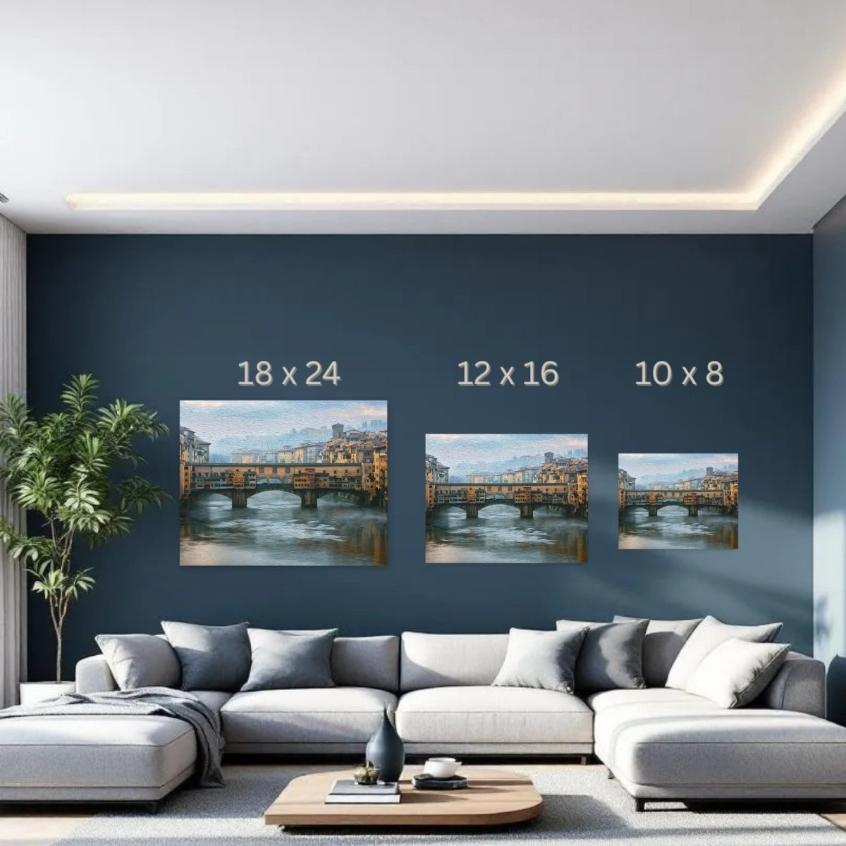 Florence, Italy | Ponte Vecchio Arno River | Original Series Gallery Canvas detail