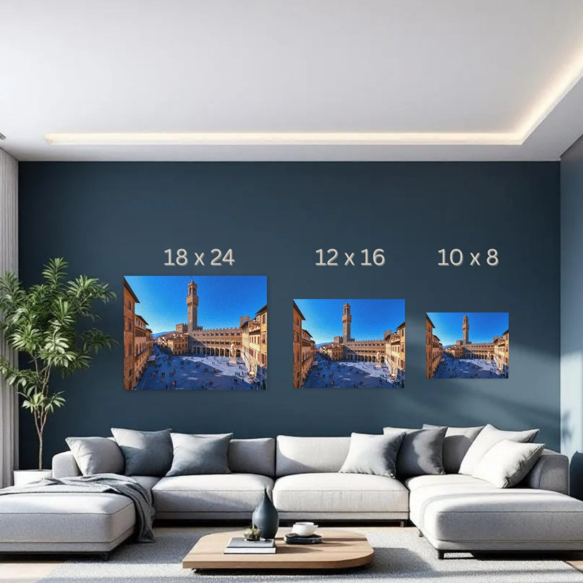 Florence, Italy | Piazza della Signoria Florence | Original Series Gallery Canvas detail