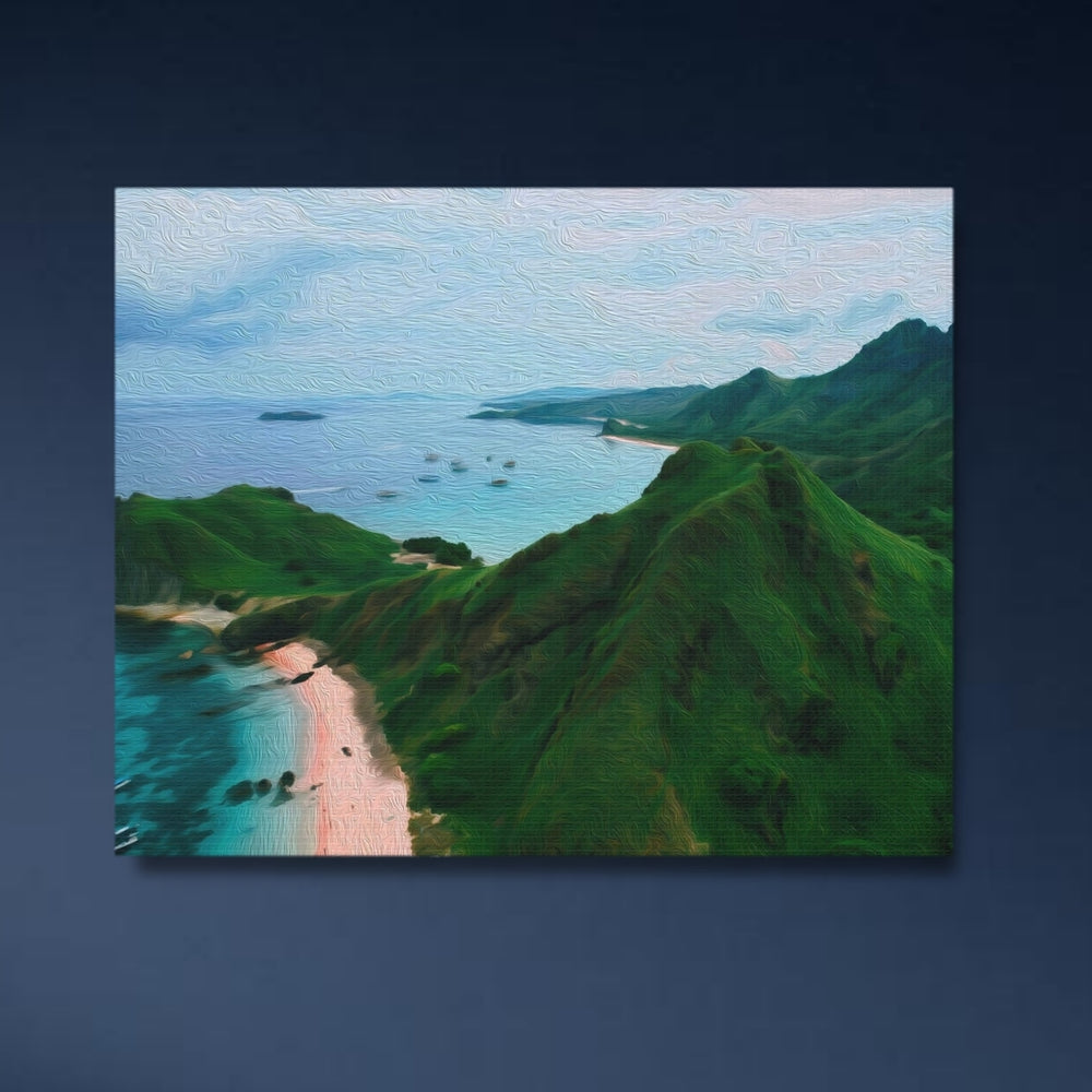 Flores, Indonesia | Padar Island Ridge View | Original Series Gallery Canvas detail