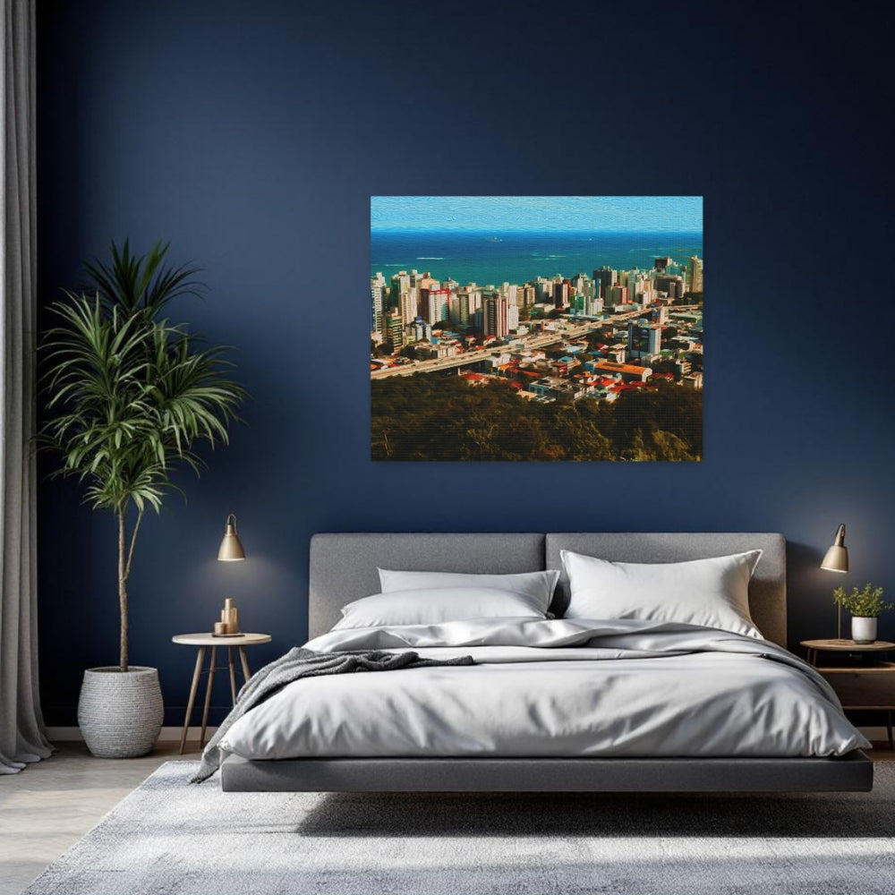 Florianopolis, Brazil | Coastal City Ocean View | Original Series Gallery Canvas detail