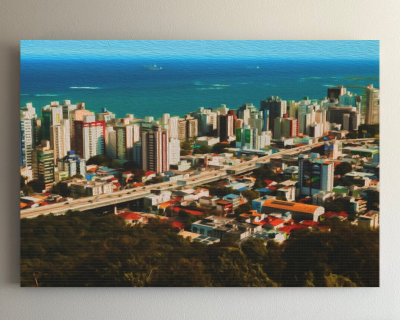 Atlantic Forest Hillside Panorama — Florianopolis, Brazil