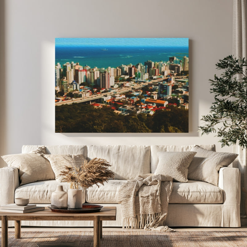 Atlantic Forest Hillside Panorama — Florianopolis, Brazil, view 1