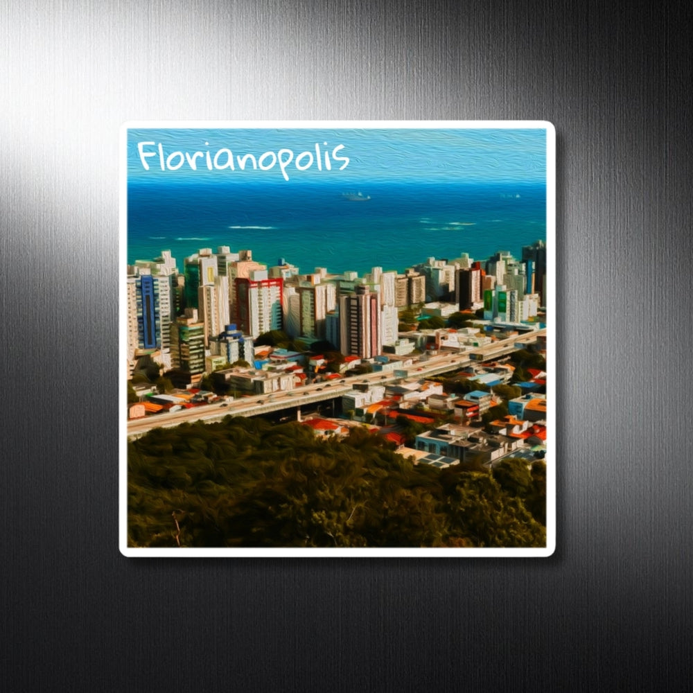 Florianopolis, Brazil | Coastal City Ocean View | Original Series Decorative Magnet
