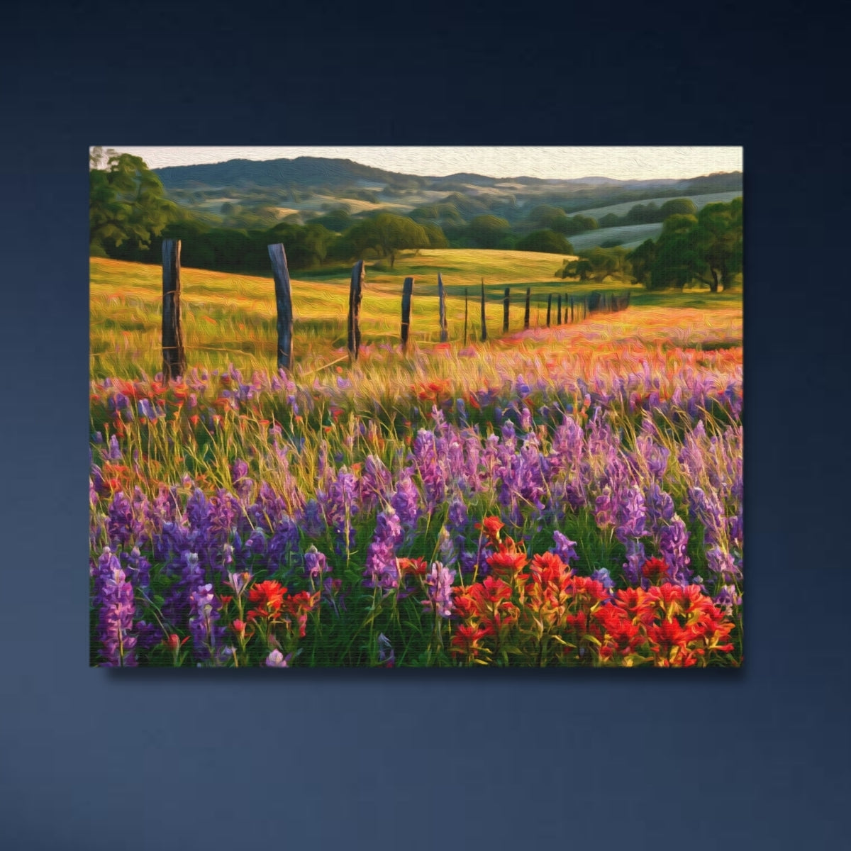 Wildflower Fields Rolling Hills — Fredericksburg, Texas, close-up detail