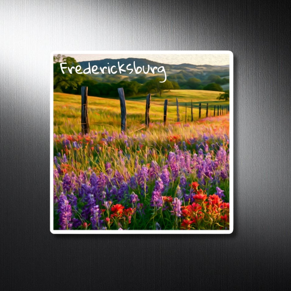Fredericksburg, Texas | Wildflower Fields Rolling Hills | Original Series Decorative Magnet