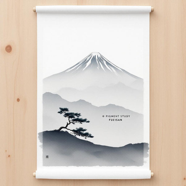 Botanical and pigment specimen study for Mount Fuji, Japan