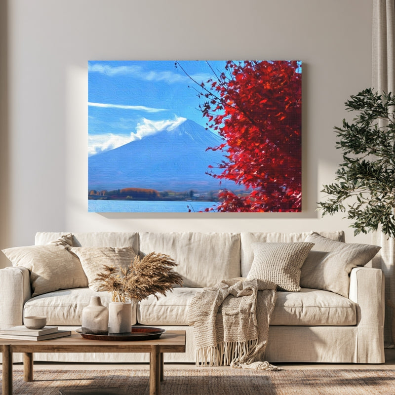 Mount Fuji Autumn Foliage At Lake Kawaguchiko — Mount Fuji, Japan, view 1