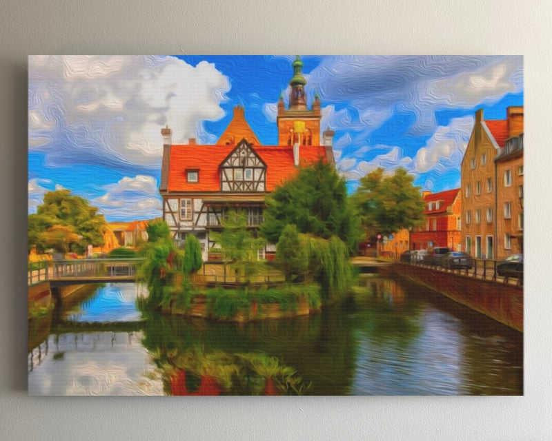 Old Town Canal Reflections — Gdansk, Poland