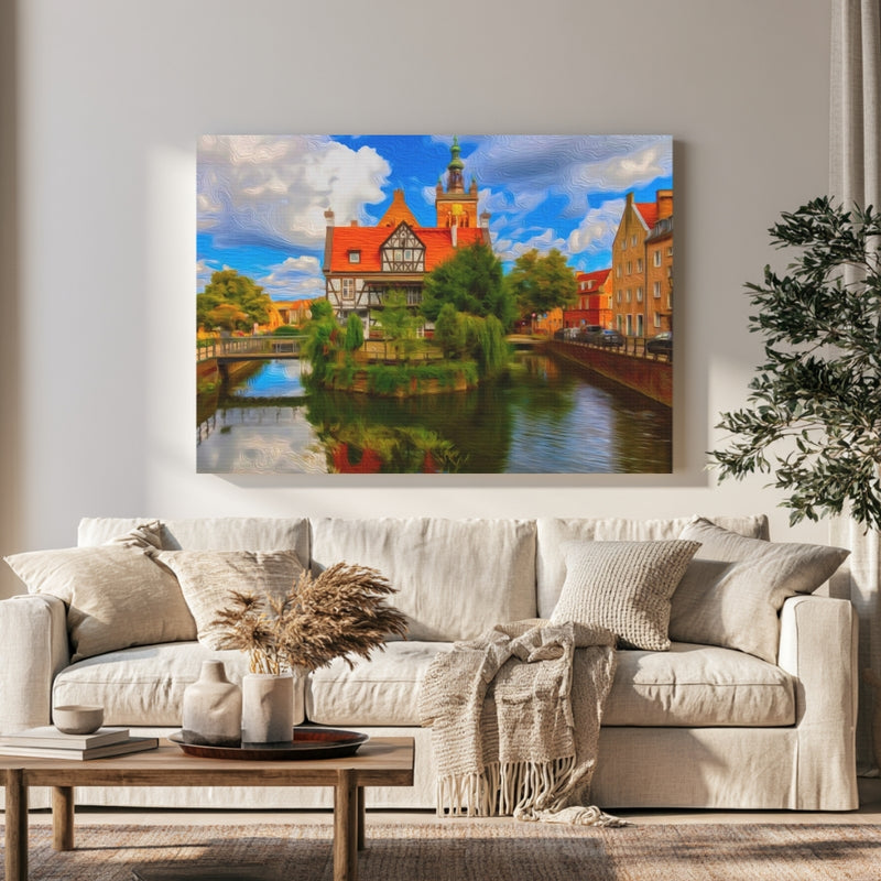 Old Town Canal Reflections — Gdansk, Poland, view 1