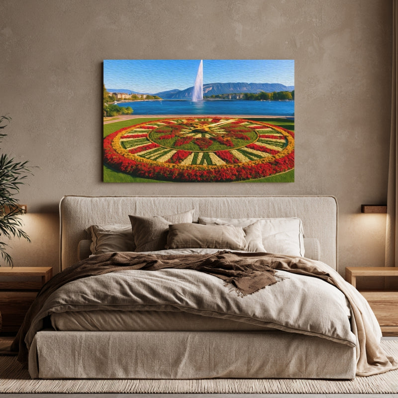 Geneva Flower Clock Jet dEau — Geneva, Switzerland, view 6