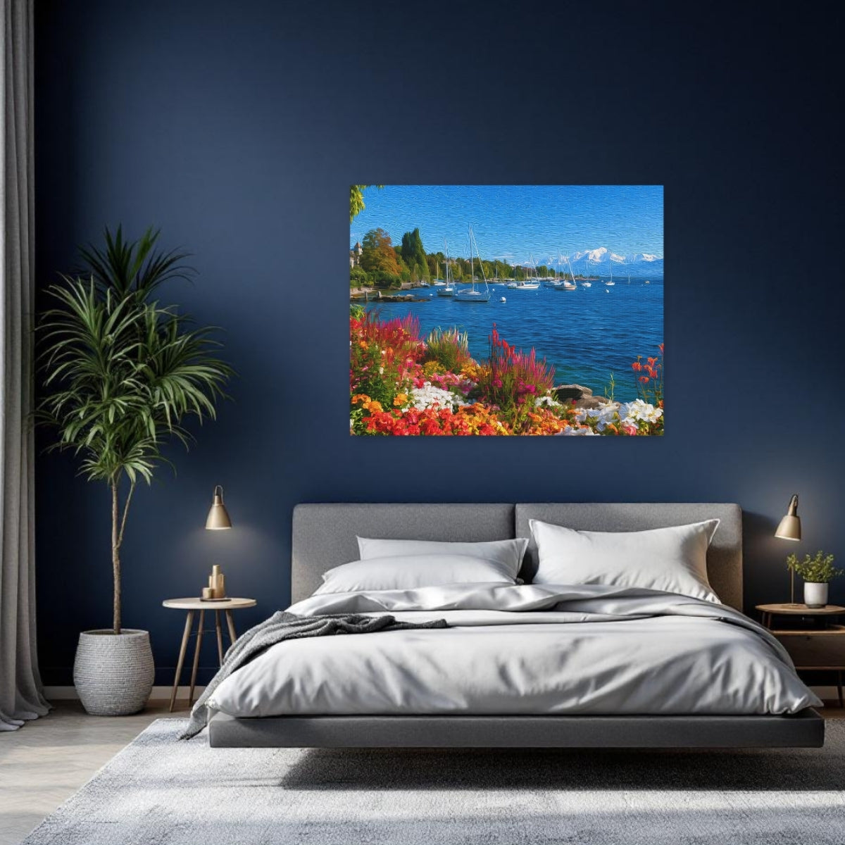 Lake Geneva Harbor Sailboats — Geneva, Switzerland, study 2