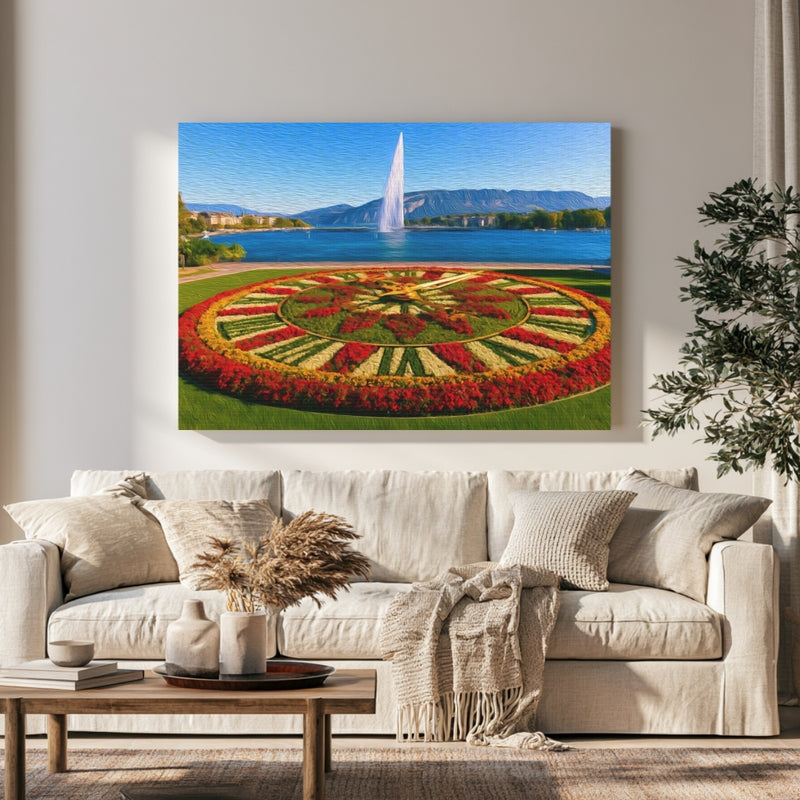 Geneva Flower Clock Jet dEau — Geneva, Switzerland, view 1