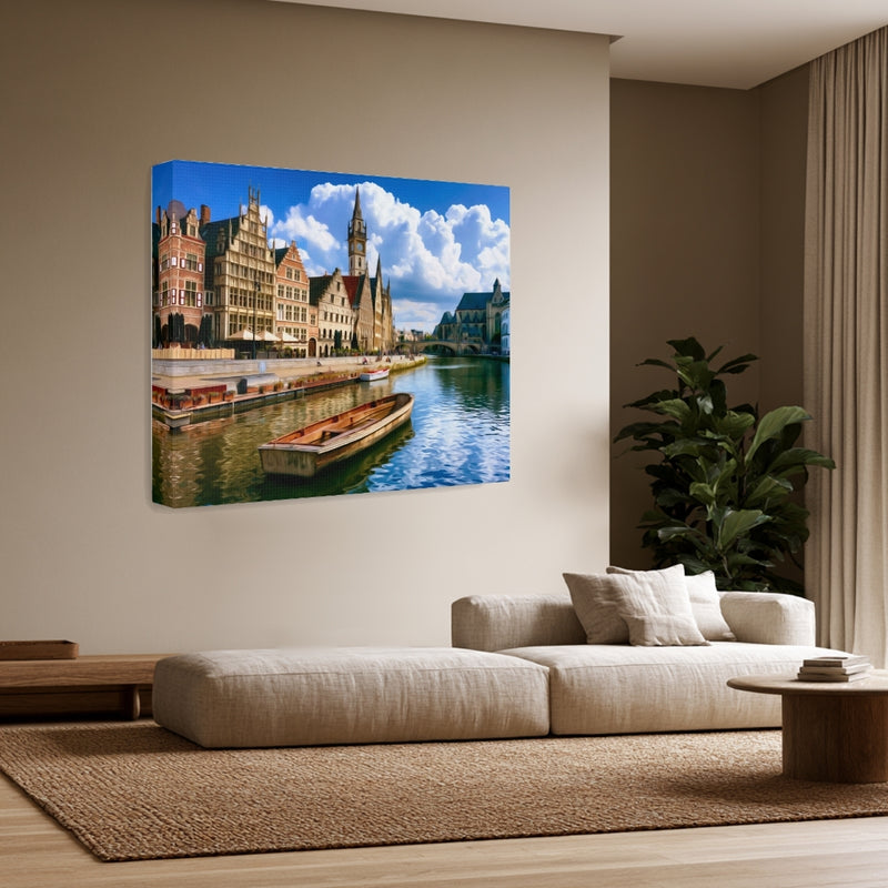 Graslei Quay Canal Ghent — Ghent, Belgium, view 3