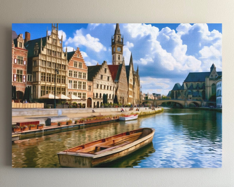 Graslei Quay Canal Ghent — Ghent, Belgium