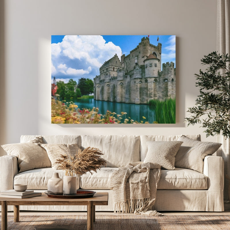 Gravensteen Castle Moat — Ghent, Belgium, view 1