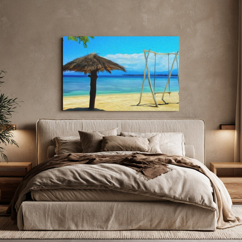 Tropical Beach Swing Paradise — Gili Islands, Indonesia, view 6