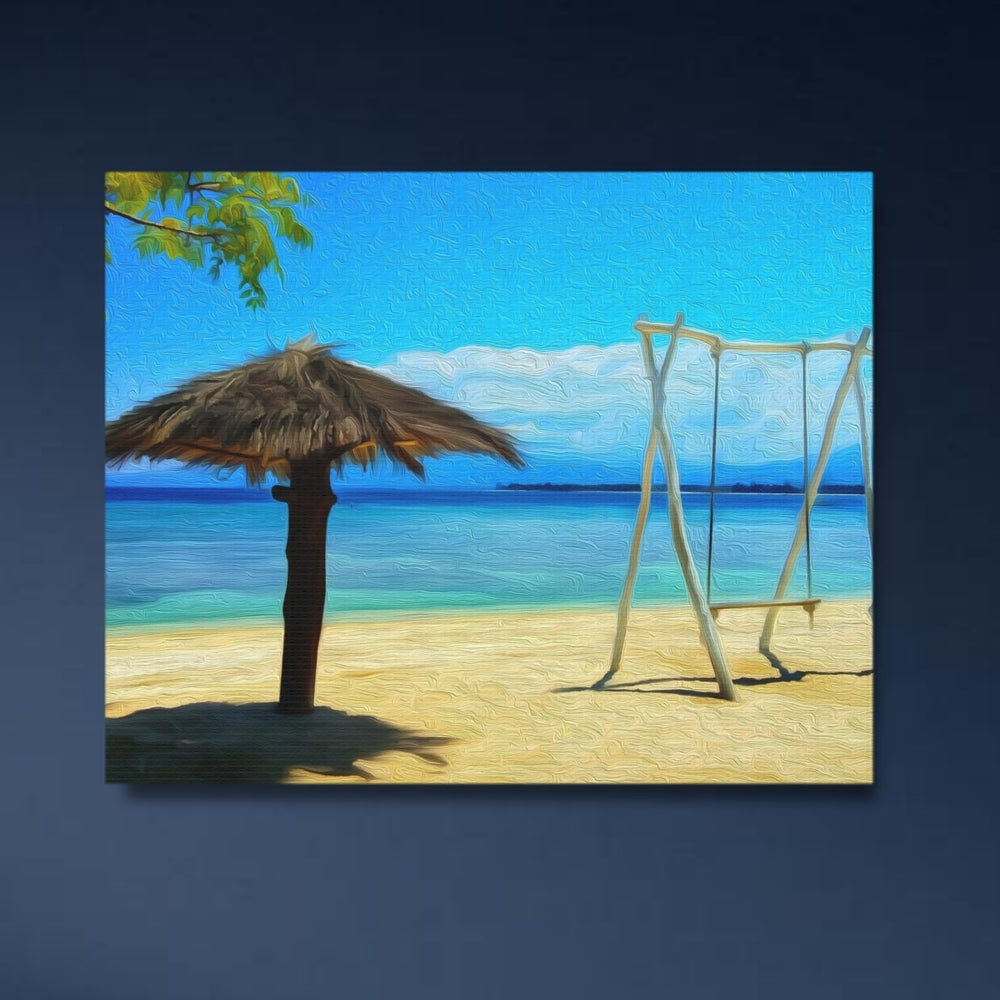Gili Islands, Indonesia | Tropical Beach Swing Paradise | Original Series Gallery Canvas detail